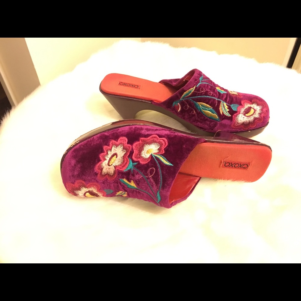 Fabric Upper Rubber Sole Clog